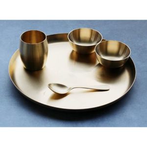 ชุดอาหารค่ำทองเหลืองคันซาสุดหรู ทำด้วยมือ เหมาะสำหรับเป็นของขวัญงานแต่งงานและของขวัญสำหรับองค์กร - Product Image 1