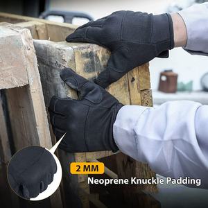 Guantes de trabajo tácticos con pantalla táctil, Palma amortiguadora, para construcción, jardinería - Product Image 4