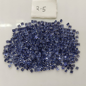 อิโอไลต์ธรรมชาติ 2.5 มม. ทรงสี่เหลี่ยมเจียระไนแบบ Step Cut คุณภาพดีที่สุด พลอยเม็ดเดี่ยวพร้อมเอฟเฟกต์ Pleochroic สำหรับทำเครื่องประดับ - Product Image 2