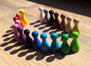 ILAHI's Colored Wooden Pawns Eco-Friendly Antique Design Wooden - Product Image 3