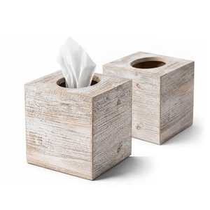 Premium Acacia Wood Square Tissue Box Cover Handmade Wooden Tissue Holder Decorative Napkin Dispenser Modern <b>Table</b> Organizer new - Product Image 2