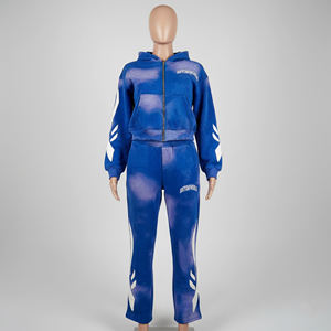 Ensemble de survêtement rose à capuche 2026 pour homme, streetwear, pantalon de survêtement long avec imprimé étoiles et toile, en polyester respirant, pour l'automne - Product Image 6