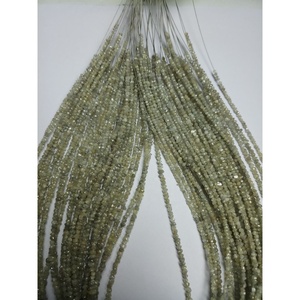 เพชรดิบสีขาวธรรมชาติแบบไม่เจียระไน ร้อยเป็นเส้นสำหรับทำเครื่องประดับ ราคาขายส่งจากผู้ผลิต ขนาด 3 มม. ถึง 5 มม. - Product Image 2