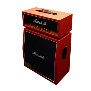 ลำโพงแอมพลิฟายเออร์ขนาดเล็กตกแต่ง 6.2 นิ้ว รุ่น Marshall 2 สีแดง ทำจากไม้ ทำด้วยมือ - Product Image 1