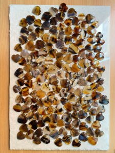 Lot en gros de cabochons en agate naturelle du Montana, forme cœur, facettés, blanc et bleu, pierres précieuses en vrac pour la fabrication de bijoux, verre taillé fantaisie - Product Image 6
