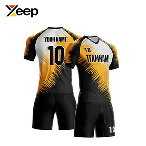 XEEP Customize Men's Soccer Uniform XC-SU-67 Breathable Polyester Heat-Transfer Printed Quick-Dry <b>Athletic</b> Classic Slim Fit OEM - Product Image 1