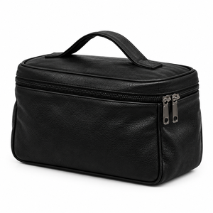 High Quality Leather Toiletry <b>Bag</b> Travel Cosmetic <b>Bag</b> <b>Wash</b> <b>Bag</b> Organizer Dopp Kit Custom Unisex Leather Travel Pouch <b>Bag</b> - Product Image 5