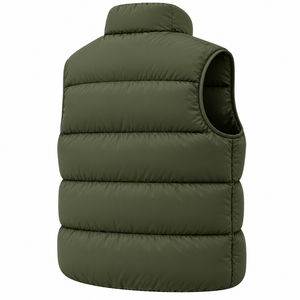 Chaleco Acolchado para Hombre al por Mayor, Sin Mangas, Cálido, de Invierno, para Exteriores, Color Sólido, Personalizado, Ropa Exterior Masculina - Product Image 4
