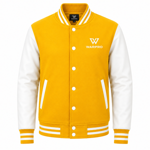 Custom <b>Men</b> Varsity <b>Jacket</b> <b>Wool</b> Body Canvas Quick Dry Windproof Wholesale OEM College Baseball <b>Jacket</b> - Product Image 1