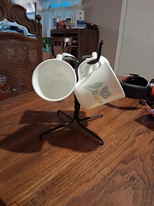 Coffee <b>Mug</b> <b>Tree</b> for 6 <b>Mugs</b> Black Coffee Cup Holder Countertop Organizer for Kitchen Vintage <b>Mug</b> Rack coffee cup rack Multiple - Product Image 2