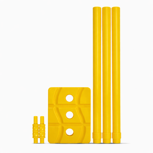 Stumps de cricket en plastique, 3 stumps, 2 bails, épaisseur personnalisable, matériau et couleur de haute qualité selon les normes internationales - Product Image 1