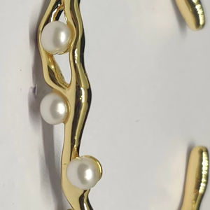 Freshwater Pearl AD <b>Bracelet</b> Gold Plated American Diamond Pearl <b>Bracelet</b> Wholesale Manufacturer - Product Image 5