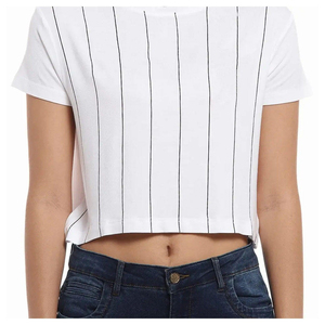 Y2K Crop Baby Tee Women Ringer <b>Raglan</b> <b>Top</b> 100% Cotton Short Sleeve Slim Fit Custom Logo T Shirt OEM Wholesale - Product Image 5
