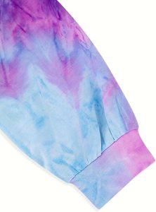 Sudadera de punto con efecto tie-dye, manga larga, informal, para verano, para adultos. - Product Image 3
