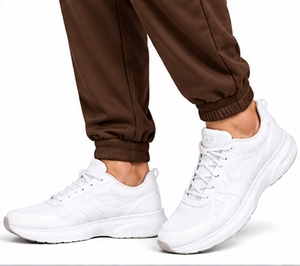 Ensemble de survêtement marron à manches courtes pour homme, t-shirt à col rond, pantalon long, séchage rapide, sportif - Product Image 4