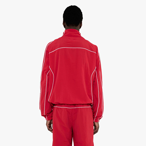 Streetwear Reflective Edging Highlighted Lines Oversized 100% Nylon Water Resistant Windbreaker <b>Jackets</b> and Pants Tracksuit Sets - Product Image 2