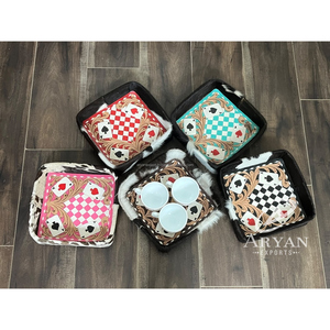 Nueva Bandeja Decorativa de Cuero Genuino con Diseño Floral Hecho a Mano, Estilo Rústico Occidental, Organizador para Hogar u Oficina, 2026 - Product Image 1