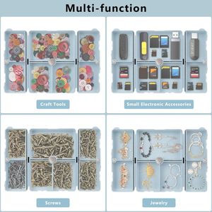 Portable 7 Compartment Travel <b>Pill</b> Organizer 2 Pcs Daily Folding <b>Pill</b> <b>Storage</b> <b>Cases</b> with Purse Pocket Design - Product Image 2
