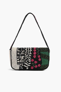 Sac à bandoulière brodé de perles pour femme, motif géométrique bohème, design floral, sangle unique, toutes saisons, usage quotidien - Product Image 2