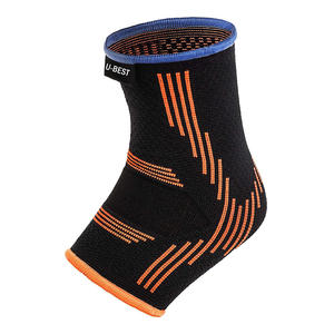 Manchon de compression élastique tricoté respirant pour le sport, protection de la cheville, absorption des chocs, soulagement de la douleur pour les coudes et les genoux - Product Image 1