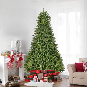 Albero di Natale Artificiale Premium in Abete da 2,75 m (9 piedi) Senza Luci, con Rami Misti in PE e PVC per Decorazioni Natalizie - Product Image 1