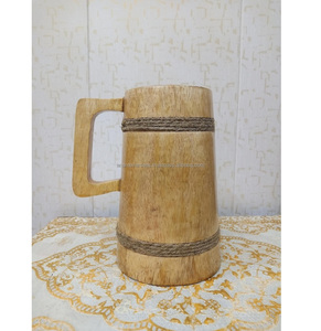 Jarra de Cerveza Vikinga de Madera Grabada Personalizada, Jarra de Cerveza Tradicional de Estilo Nórdico - Product Image 2