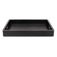 Plateau de rangement minimaliste en métal avec poignées dorées, empilable, pour organiser la table de cuisine, multifonction, à un seul niveau
