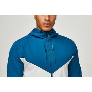 <b>Men's</b> Blue White Solid Cotton Breathable Hooded <b>Jacket</b> and Shorts Set Sporty <b>Summer</b> Outfit Quick Dry Knitted Wear - Product Image 4