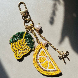 Seed Beaded Keychain Custom Embroidered Latest Crystal <b>Bag</b> <b>Charm</b> For Key <b>Bag</b> Wholesale Boutique Fashion Gift BY MULTI CRAFT - Product Image 6