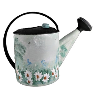 Arrosoir en métal tendance, finition émaillée imprimée, poignée robuste, idéal pour l'entretien des plantes à la maison, dans le jardin ou sur le balcon - Product Image 5