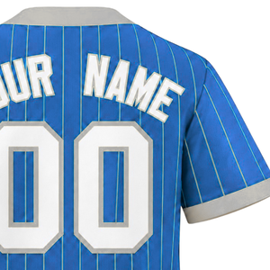 Camiseta Deportiva Profesional de Béisbol para Hombre, Ligera, de Manga Corta, con Cuello de Dos Botones y Patrón a Rayas, para Deportes de Equipo - Product Image 4