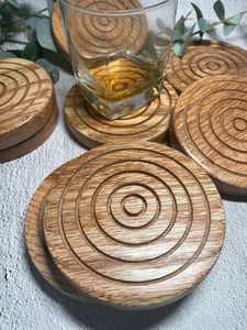 Durable Handmade Wooden Coasters for Coffee Tea <b>Drink</b>-Classic Kitchen Use - Product Image 6