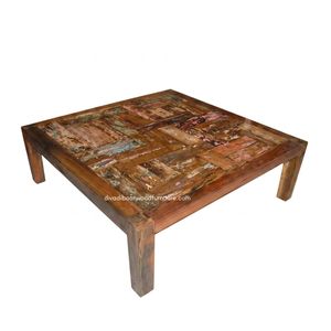 Wholesale Durable Wooden Rustic Coffee <b>Table</b> Handcrafted Minimalist Vintage Industrial Living Room Furniture <b>Reclaimed</b> Boat Wood - Product Image 2