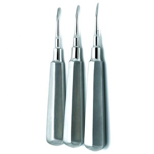 Elevador dental luxador de acero inoxidable, manual, mínimamente invasivo, curvo, para extracción de raíces, instrumento quirúrgico - Product Image 3
