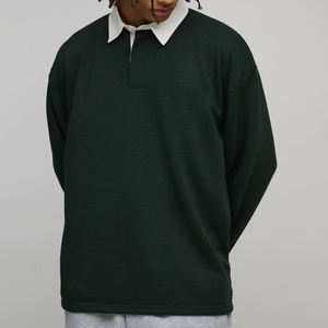 Rugby <b>Polo</b> Shirt Long Sleeve Custom Cotton <b>Polo</b> Embroidery Logo Premium Quality <b>Men's</b> Manufacturer Regular Fit With <b>White</b> Collar - Product Image 4
