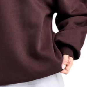 <b>Women</b> Heavy <b>Fleece</b> Sweatshirts Oversized Crew Neck Pullover Long Sleeve Warm Winter Casual <b>Top</b> Soft Comfortable Streetwear - Product Image 6