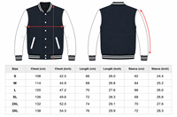 Blouson universitaire surdimensionné respirant en laine premium noir triple avec broderie de patchs tonal et lettres pour homme
