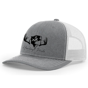 Gorra trucker de malla bicolor personalizada con parche, gorra de béisbol en blanco para pesca y caza, gorra trucker de camuflaje con parche de Bigfoot y parte trasera de malla. - Product Image 5