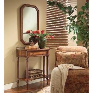 Classic Console <b>Table</b> Made Of Mahogany Wood High Quality With <b>Brown</b> Finishing For Indoor Use. - Product Image 6