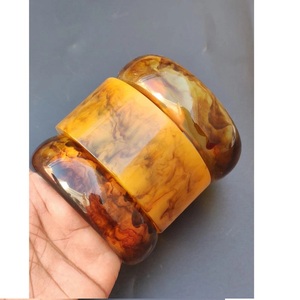 Resin <b>Bangle</b> Clear Personalized Logo Chunky Resin <b>Bangle</b> Cuff for Women Fashion Jewelry Customization logo - Product Image 5