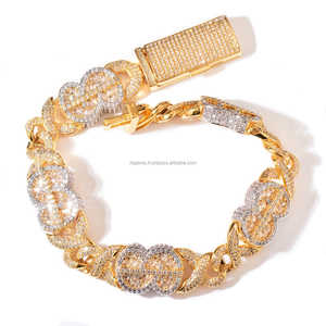 กำไลข้อมือและกำไลเพชร LB ทองคำแท้ 10 กะรัต สีเหลือง น้ำหนัก 15 กรัม ดีไซน์สวยที่สุด สำหรับผู้หญิง เหมาะสำหรับเป็นของขวัญงานหมั้น งานเลี้ยง และวันครบรอบ - Product Image 6