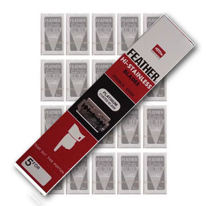 Lames de rasoir jetables à usage unique sur demande, en acier inoxydable importé, revêtement platine, rouge, modèle HC-RB-08 - Product Image 4