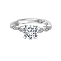 Nouveau laboratoire formulé innovant créé bijoux en diamant Moissanite véritable bague de fiançailles en argent 925 bijoux de destin