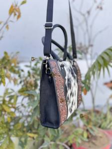 2026 High Quality Hand <b>Tooled</b> Carving Leather <b>Tote</b> <b>Bag</b> Cowhide Fur Gypsy Boho Vintage Handmade Cross body Shoulder <b>Bag</b> - Product Image 3