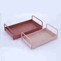 Plateau de service en acier inoxydable poli, compatible lave-vaisselle, design moderne, qualité professionnelle pour hôtel, restaurant, buffet, traiteur, maison