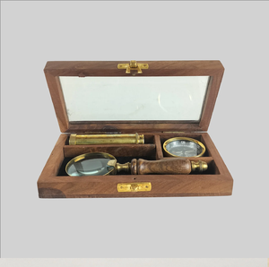 Lupa de escritorio ajustable de latón con base de pedestal de madera, ofrecida a precios de mayoreo a precio de fábrica. - Product Image 6
