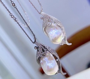 Collier de luxe en argent sterling 925 avec bijoux fantaisie en zircon pour unisexe - Product Image 1