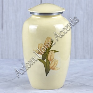 Elegante urna de cremación de aluminio hecha a mano, perfecta para honrar a sus seres queridos por Axiom Home Accents - Product Image 5