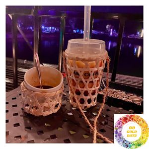 Cesta de Bambú Reutilizable para Transportar Bebidas con Diseño Tejido Calado para Bebidas para Llevar y Servicio de Restaurantes, Suministro al por Mayor - Product Image 1