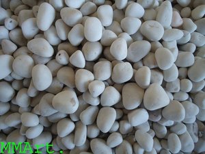 Matte Snow White Oval Garden Pebble Natural Marble Stone for Outdoor Landscaping Park & Filter Media Bulk Direct Factory Supply - Product Image 6
